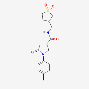 N-((1,1-dioxidotetrahydrothiophen-3-yl)methyl)-5-oxo-1-(p-tolyl)pyrrolidine-3-carboxamide