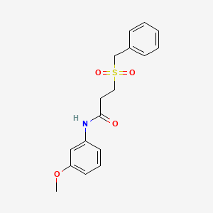 molecular formula C17H19NO4S B2805694 3-(benzylsulfonyl)-N-(3-methoxyphenyl)propanamide CAS No. 880336-29-8
