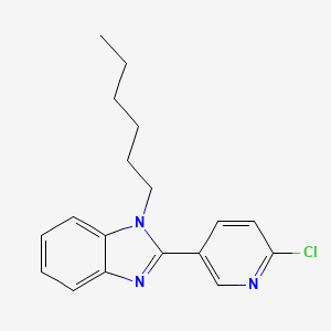 molecular formula C18H20ClN3 B2805695 2-(6-chloro-3-pyridinyl)-1-hexyl-1H-1,3-benzimidazole CAS No. 337920-56-6