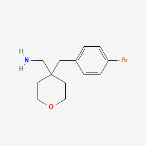 molecular formula C13H18BrNO B2805696 4-[(4-Bromophenyl)methyl]oxan-4-ylmethanamine CAS No. 1343958-00-8
