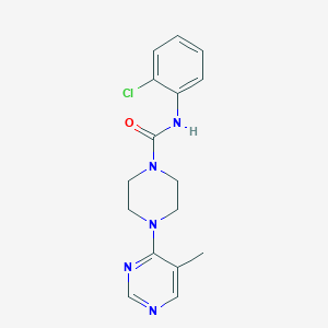 molecular formula C16H18ClN5O B2805698 N-(2-氯苯基)-4-(5-甲基嘧啶-4-基)哌嗪-1-甲酰胺 CAS No. 1797288-97-1