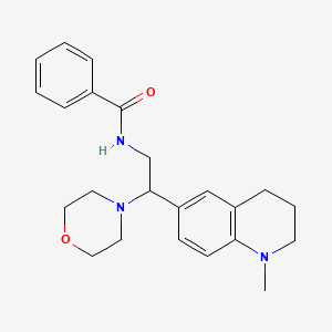 molecular formula C23H29N3O2 B2805705 N-[2-(1-methyl-1,2,3,4-tetrahydroquinolin-6-yl)-2-(morpholin-4-yl)ethyl]benzamide CAS No. 922113-87-9
