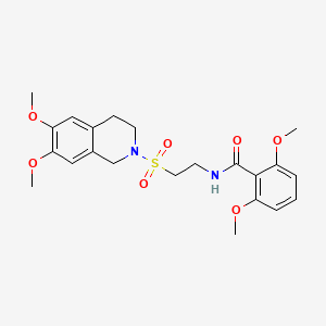 N-(2-((6,7-dimethoxy-3,4-dihydroisoquinolin-2(1H)-yl)sulfonyl)ethyl)-2,6-dimethoxybenzamide
