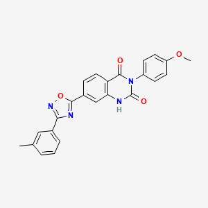3-(4-methoxyphenyl)-7-[3-(3-methylphenyl)-1,2,4-oxadiazol-5-yl]quinazoline-2,4(1H,3H)-dione