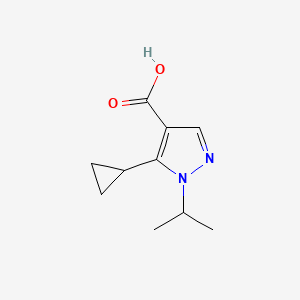 molecular formula C10H14N2O2 B2805727 5-cyclopropyl-1-(propan-2-yl)-1H-pyrazole-4-carboxylic acid CAS No. 1248355-30-7