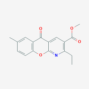molecular formula C17H15NO4 B2805732 methyl 2-ethyl-7-methyl-5-oxo-5H-chromeno[2,3-b]pyridine-3-carboxylate CAS No. 338751-29-4