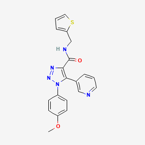 molecular formula C20H17N5O2S B2805742 N-(3-methoxybenzyl)-2-[(6-methyl-7-oxo-2-pyrrolidin-1-yl-6,7-dihydro[1,3]thiazolo[4,5-d]pyrimidin-5-yl)thio]acetamide CAS No. 1207010-00-1