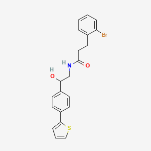 molecular formula C21H20BrNO2S B2805746 3-(2-bromophenyl)-N-{2-hydroxy-2-[4-(thiophen-2-yl)phenyl]ethyl}propanamide CAS No. 2380191-24-0