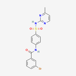 molecular formula C18H15BrN4O3S B2805749 3-bromo-N-(4-(N-(4-methylpyrimidin-2-yl)sulfamoyl)phenyl)benzamide CAS No. 349145-22-8