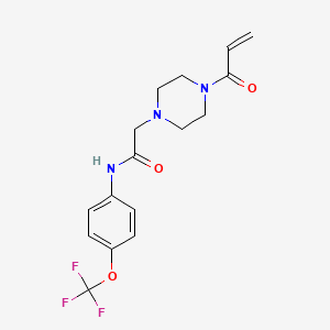 molecular formula C16H18F3N3O3 B2805751 2-(4-prop-2-enoylpiperazin-1-yl)-N-[4-(trifluoromethoxy)phenyl]acetamide CAS No. 2094347-74-5