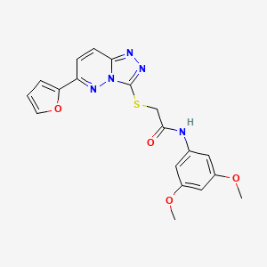 molecular formula C19H17N5O4S B2805763 N-(3,5-dimethoxyphenyl)-2-((6-(furan-2-yl)-[1,2,4]triazolo[4,3-b]pyridazin-3-yl)thio)acetamide CAS No. 894047-44-0