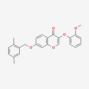 molecular formula C25H22O5 B2805765 7-[(2,5-Dimethylphenyl)methoxy]-3-(2-methoxyphenoxy)chromen-4-one CAS No. 858764-77-9