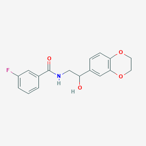 molecular formula C17H16FNO4 B2805767 N-[2-(2,3-dihydro-1,4-benzodioxin-6-yl)-2-hydroxyethyl]-3-fluorobenzamide CAS No. 1790710-95-0
