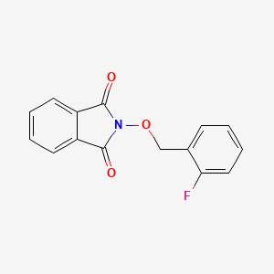 molecular formula C15H10FNO3 B2805768 2-[(2-Fluorophenyl)methoxy]isoindole-1,3-dione CAS No. 55418-28-5