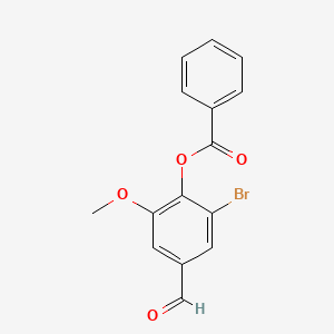 molecular formula C15H11BrO4 B2805783 2-Bromo-4-formyl-6-methoxyphenyl benzoate CAS No. 432020-70-7