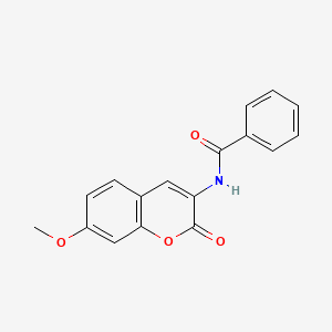 molecular formula C17H13NO4 B2805786 N-(7-methoxy-2-oxo-2H-chromen-3-yl)benzenecarboxamide CAS No. 33259-02-8