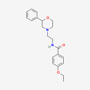 molecular formula C21H26N2O3 B2805808 4-ethoxy-N-(2-(2-phenylmorpholino)ethyl)benzamide CAS No. 953969-76-1