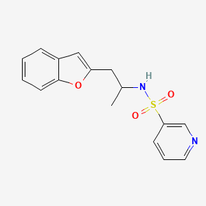 molecular formula C16H16N2O3S B2805810 N-[1-(1-benzofuran-2-yl)propan-2-yl]pyridine-3-sulfonamide CAS No. 2034513-07-8