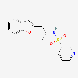 molecular formula C16H16N2O3S B2805810 N-(1-(benzofuran-2-yl)propan-2-yl)pyridine-3-sulfonamide CAS No. 2034513-07-8