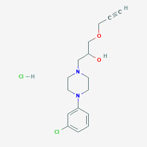 molecular formula C16H22Cl2N2O2 B2805812 1-(4-(3-Chlorophenyl)piperazin-1-yl)-3-(prop-2-yn-1-yloxy)propan-2-ol hydrochloride CAS No. 1185340-07-1
