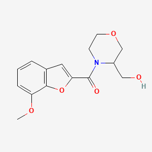 molecular formula C15H17NO5 B2805815 (3-(Hydroxymethyl)morpholino)(7-methoxybenzofuran-2-yl)methanone CAS No. 1421445-62-6