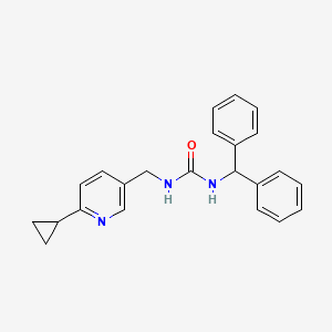 3-[(6-Cyclopropylpyridin-3-yl)methyl]-1-(diphenylmethyl)urea