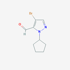 molecular formula C9H11BrN2O B2805826 4-Bromo-1-cyclopentyl-1H-pyrazole-5-carbaldehyde CAS No. 2054953-16-9
