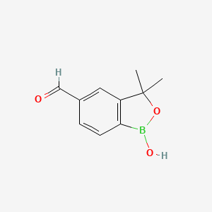 molecular formula C10H11BO3 B2805827 1-Hydroxy-3,3-dimethyl-1,3-dihydrobenzo[c][1,2]oxaborole-5-carbaldehyde CAS No. 1393477-36-5