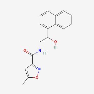 molecular formula C17H16N2O3 B2805830 N-(2-hydroxy-2-(naphthalen-1-yl)ethyl)-5-methylisoxazole-3-carboxamide CAS No. 1351653-63-8