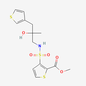 molecular formula C14H17NO5S3 B2805833 Methyl 3-{[2-hydroxy-2-methyl-3-(thiophen-3-yl)propyl]sulfamoyl}thiophene-2-carboxylate CAS No. 2097921-52-1