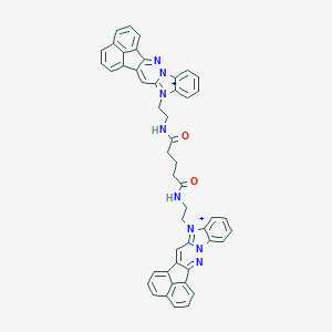 molecular formula C49H38N8O2+2 B280584 N,N'-bis[2-(3,4-diaza-11-azoniahexacyclo[13.7.1.02,14.04,12.05,10.019,23]tricosa-1(22),2,5,7,9,11,13,15,17,19(23),20-undecaen-11-yl)ethyl]pentanediamide 