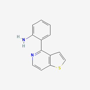 molecular formula C13H10N2S B2805855 2-Thieno[3,2-c]pyridin-4-ylaniline CAS No. 2460754-82-7