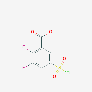 molecular formula C8H5ClF2O4S B2805856 Methyl 5-(chlorosulfonyl)-2,3-difluorobenzoate CAS No. 1247485-41-1