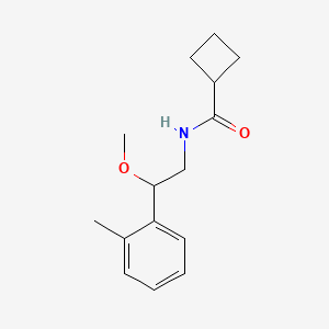 molecular formula C15H21NO2 B2805896 N-[2-METHOXY-2-(2-METHYLPHENYL)ETHYL]CYCLOBUTANECARBOXAMIDE CAS No. 1797556-16-1