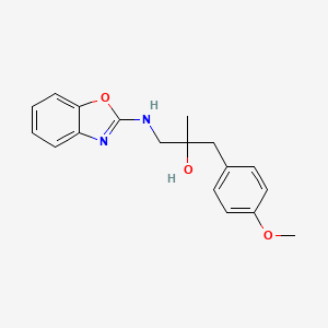 molecular formula C18H20N2O3 B2805898 1-[(1,3-Benzoxazol-2-yl)amino]-3-(4-methoxyphenyl)-2-methylpropan-2-ol CAS No. 2379996-85-5