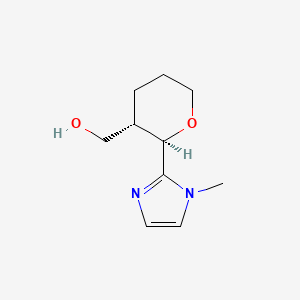 molecular formula C10H16N2O2 B2805904 rac-[(2r,3s)-2-(1-methyl-1h-imidazol-2-yl)oxan-3-yl]methanol CAS No. 2031242-03-0