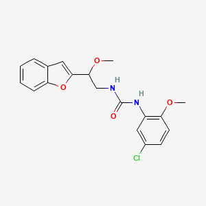 molecular formula C19H19ClN2O4 B2805906 1-(2-(Benzofuran-2-yl)-2-methoxyethyl)-3-(5-chloro-2-methoxyphenyl)urea CAS No. 2034557-28-1