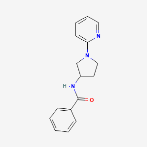 molecular formula C16H17N3O B2805931 N-[1-(pyridin-2-yl)pyrrolidin-3-yl]benzamide CAS No. 1798542-25-2
