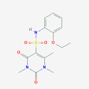 molecular formula C15H19N3O5S B2805942 N-(2-ethoxyphenyl)-1,3,4-trimethyl-2,6-dioxopyrimidine-5-sulfonamide CAS No. 893342-25-1