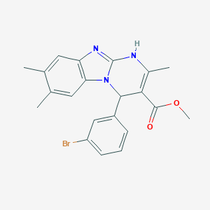 molecular formula C21H20BrN3O2 B280597 Methyl 4-(3-bromophenyl)-2,7,8-trimethyl-1,4-dihydropyrimido[1,2-a]benzimidazole-3-carboxylate 