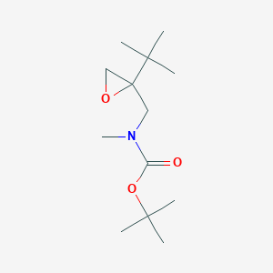 molecular formula C13H25NO3 B2805971 Tert-butyl N-[(2-tert-butyloxiran-2-yl)methyl]-N-methylcarbamate CAS No. 2248414-99-3