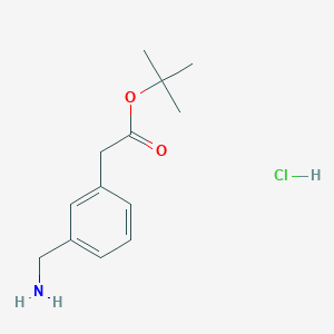 molecular formula C13H20ClNO2 B2805973 tert-butyl2-[3-(aminomethyl)phenyl]acetatehydrochloride CAS No. 2375269-89-7
