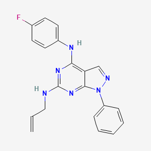 molecular formula C20H17FN6 B2806001 N4-(4-fluorophenyl)-1-phenyl-N6-(prop-2-en-1-yl)-1H-pyrazolo[3,4-d]pyrimidine-4,6-diamine CAS No. 946217-89-6
