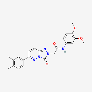 molecular formula C23H23N5O4 B2806010 N-(3,4-dimethoxyphenyl)-2-[6-(3,4-dimethylphenyl)-3-oxo-2H,3H-[1,2,4]triazolo[4,3-b]pyridazin-2-yl]acetamide CAS No. 1251630-94-0