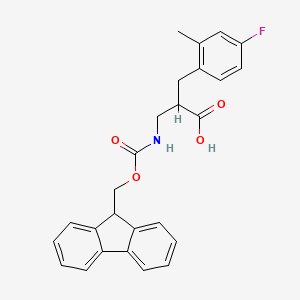 2-[(9H-Fluoren-9-ylmethoxycarbonylamino)methyl]-3-(4-fluoro-2-methylphenyl)propanoic acid