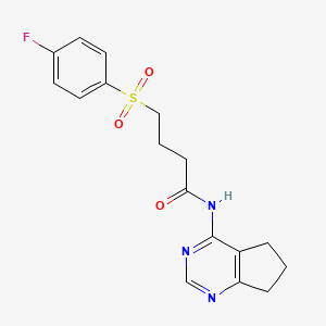 N-(6,7-dihydro-5H-cyclopenta[d]pyrimidin-4-yl)-4-((4-fluorophenyl)sulfonyl)butanamide