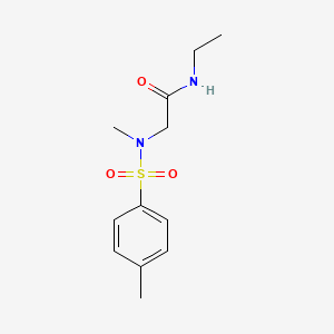 molecular formula C12H18N2O3S B2806018 Sarcosine amide, N2-tosyl-N-ethyl- CAS No. 339241-47-3