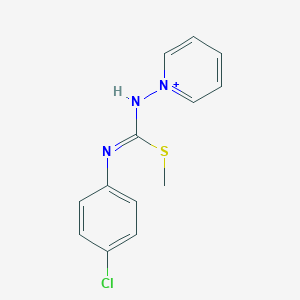 molecular formula C13H13ClN3S+ B280606 methyl N-(4-chlorophenyl)-N'-(1-pyridiniumyl)imidothiocarbamate 