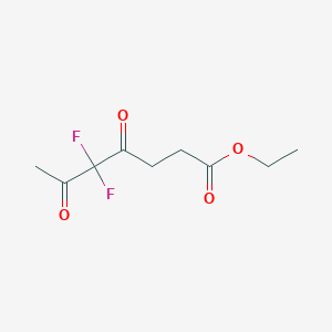 molecular formula C9H12F2O4 B2806084 ethyl5,5-difluoro-4,6-dioxoheptanoate CAS No. 2378507-00-5