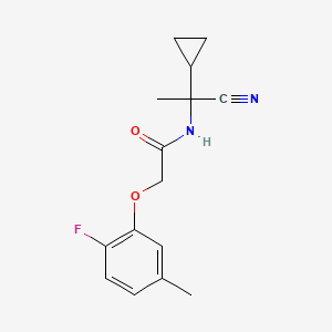 molecular formula C15H17FN2O2 B2806173 N-(1-Cyano-1-cyclopropylethyl)-2-(2-fluoro-5-methylphenoxy)acetamide CAS No. 1385467-73-1